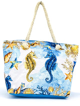 "The Sea" Vintage Beach Bags Wholesale by Dozen(12pcs)