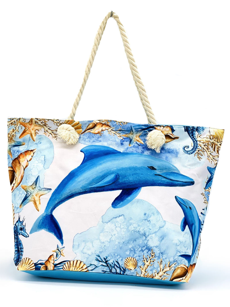 "The Sea" Vintage Beach Bags Wholesale by Dozen(12pcs)