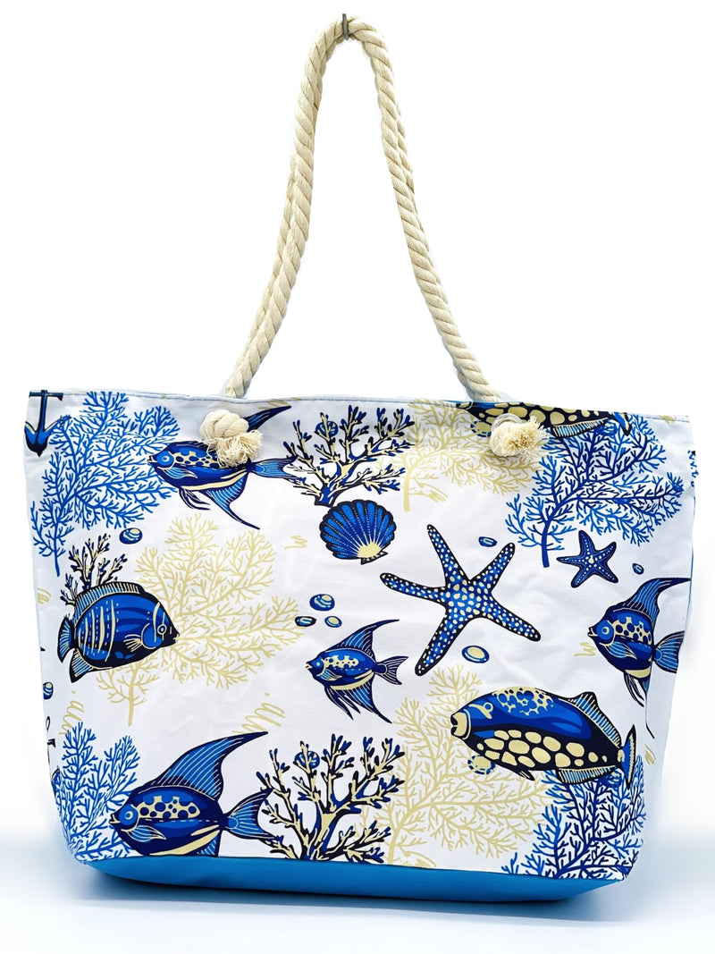 "The Sea" Vintage Beach Bags Wholesale by Dozen(12pcs)