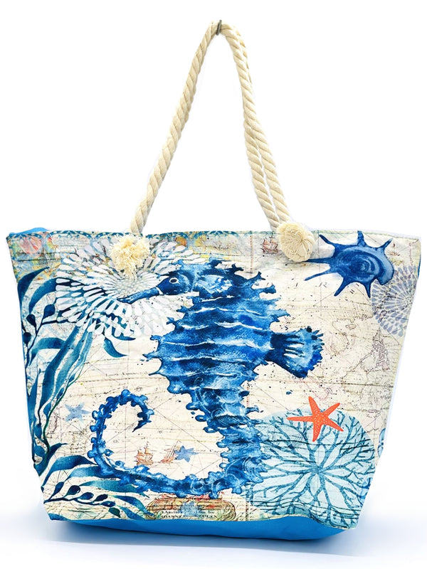 "The Sea" Vintage Beach Bags Wholesale by Dozen(12pcs)