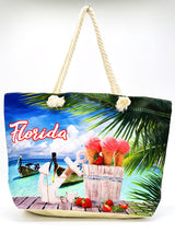 "Florida" BEACH BAGS WHOLESALE BY DOZEN(12PCS)