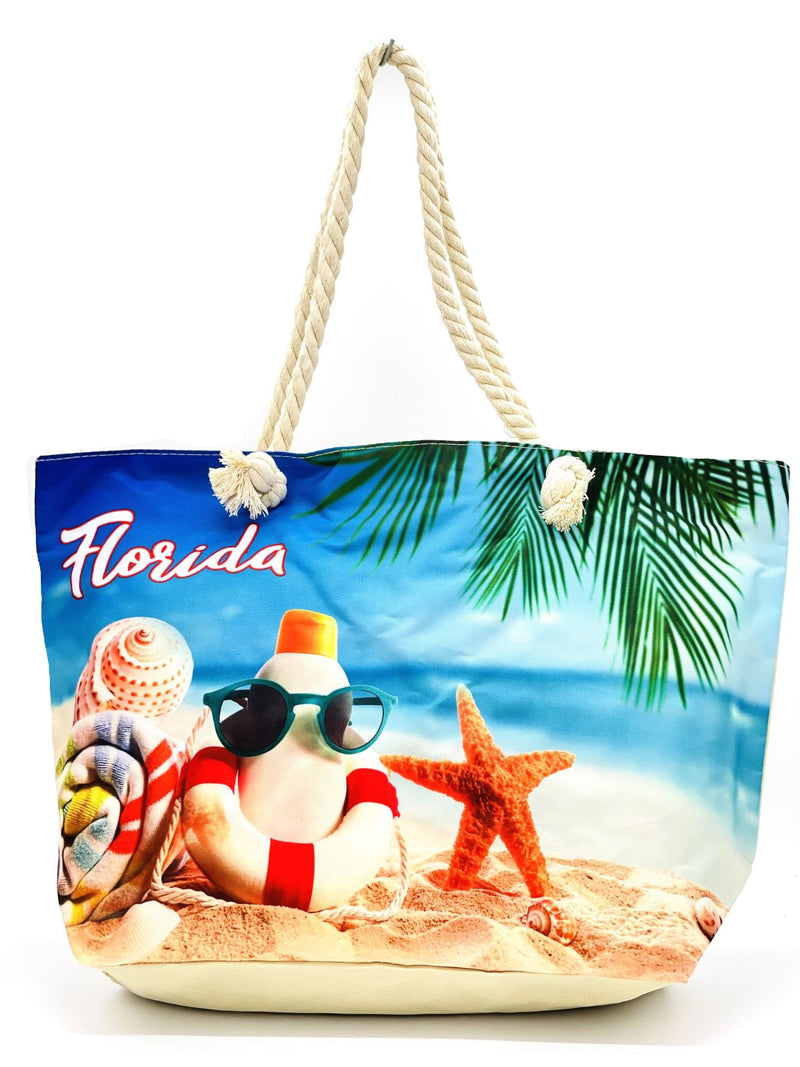 "Florida" BEACH BAGS WHOLESALE BY DOZEN(12PCS)