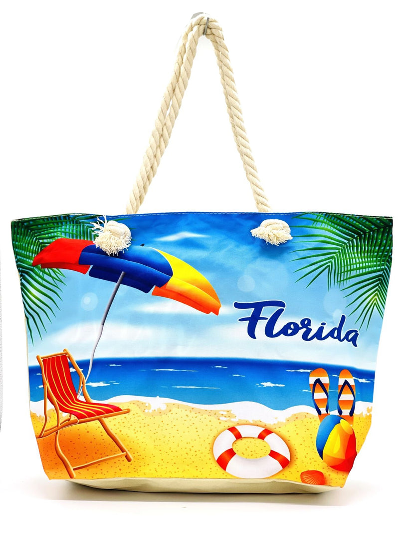 "Florida" BEACH BAGS WHOLESALE BY DOZEN(12PCS)