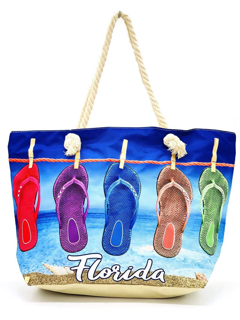 "Florida" BEACH BAGS WHOLESALE BY DOZEN(12PCS)