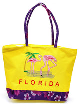 "florida Flamingo" BEACH BAGS WHOLESALE BY DOZEN(12PCS)