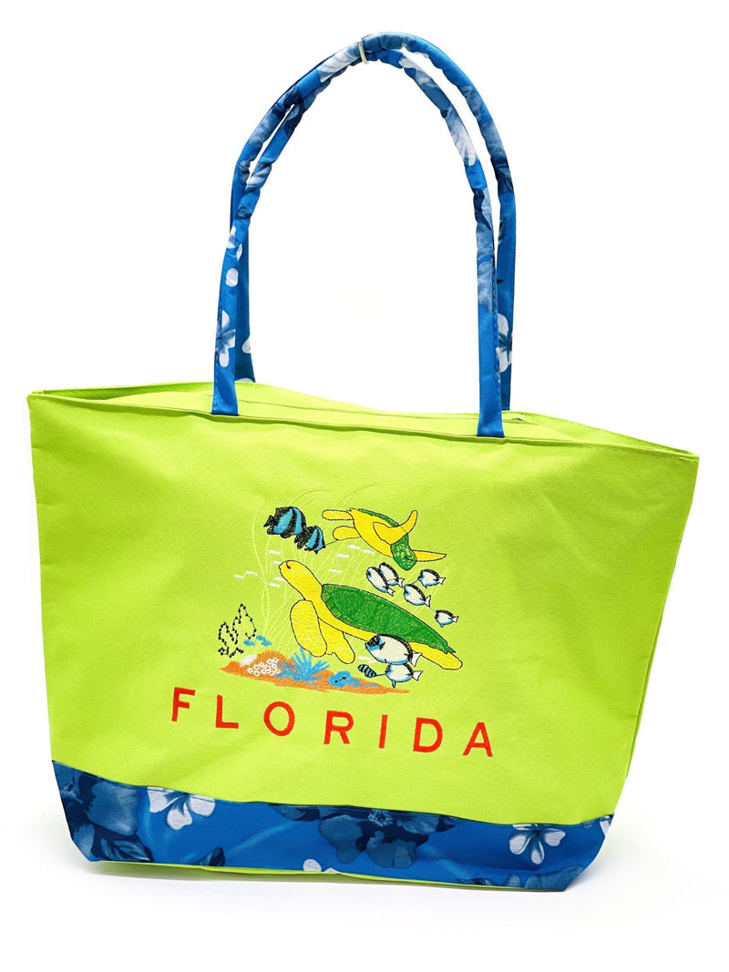 "Florida Turtle" BEACH BAGS WHOLESALE BY DOZEN(12PCS)