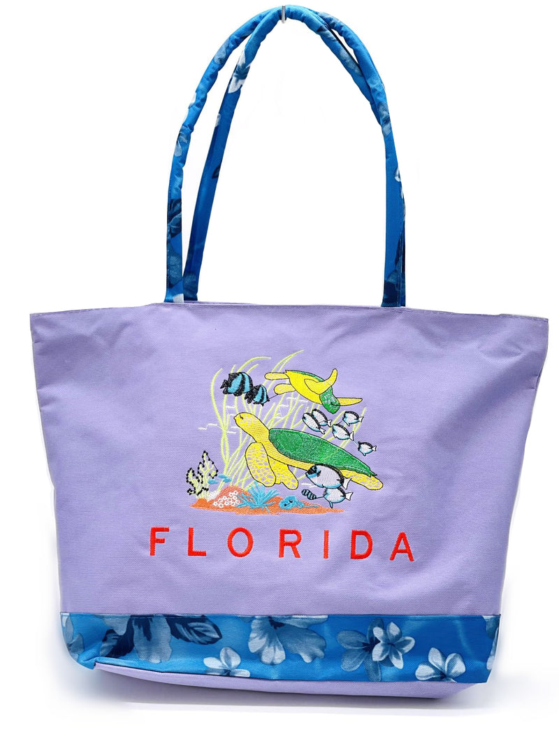 "Florida Turtle" BEACH BAGS WHOLESALE BY DOZEN(12PCS)