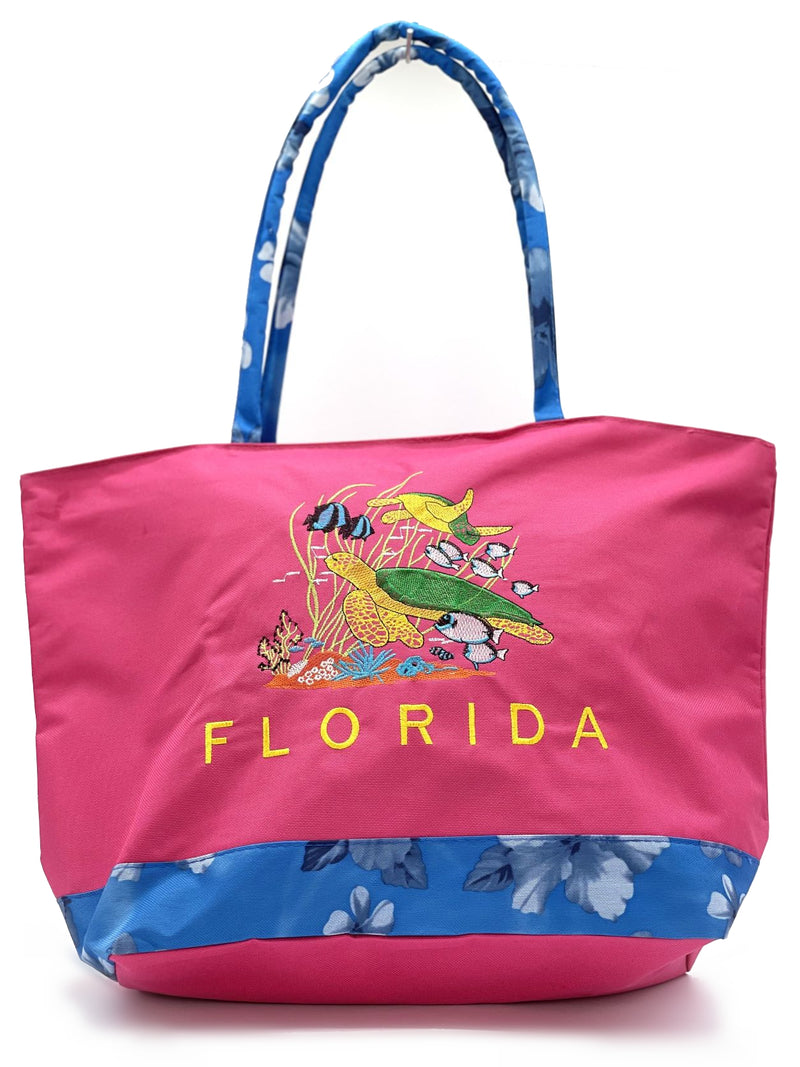 "Florida Turtle" BEACH BAGS WHOLESALE BY DOZEN(12PCS)