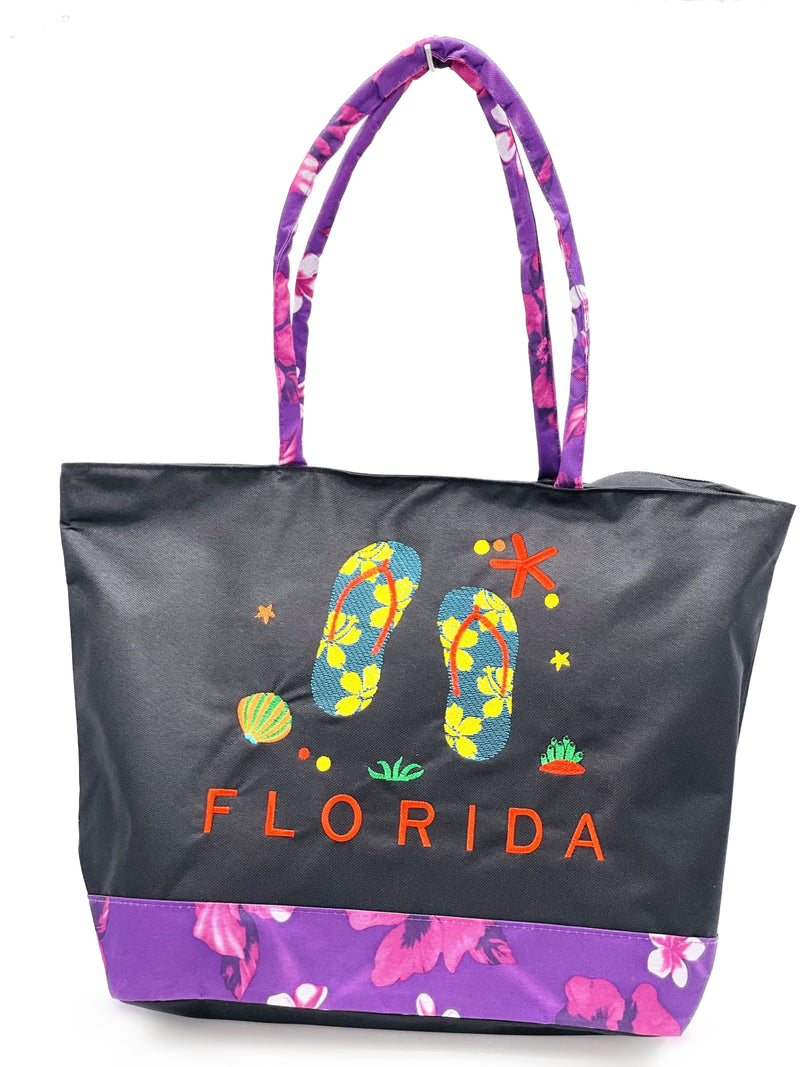 "Florida Flip flop" BEACH BAGS WHOLESALE BY DOZEN(12PCS)