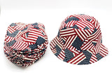 "American Flag" WHOLESALE BUCKET HAT BY DOZEN(12PCS)