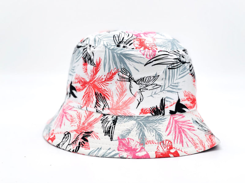 "hummingbird/palm tree" WHOLESALE BUCKET HAT BY DOZEN(12PCS)