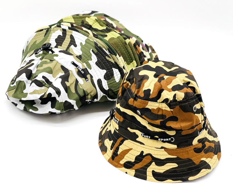 "camouflage" WHOLESALE BUCKET HAT BY DOZEN(12PCS)