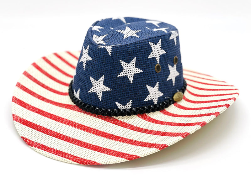 "US Flag" COWBOY HAT WHOLESALE BY DOZEN(12PCS)