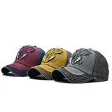 "Bull" DISTRESSED BASEBALL CAP wholesale BY DOZEN(12PCS)