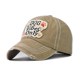 "DOG Vibes Only" DISTRESSED BASEBALL CAP Wholesale BY DOZEN(12PCS)