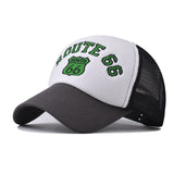 "Double color Route 66" Vented BASEBALL CAP wholesale BY DOZEN(12PCS)