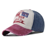 "Beach" DISTRESSED BASEBALL CAP wholesale BY DOZEN(12PCS)