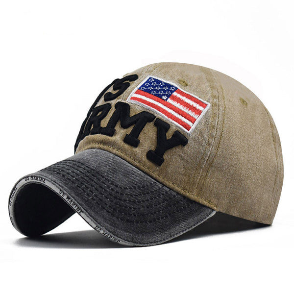 "US Army" DISTRESSED BASEBALL CAP wholesale BY DOZEN(12PCS)