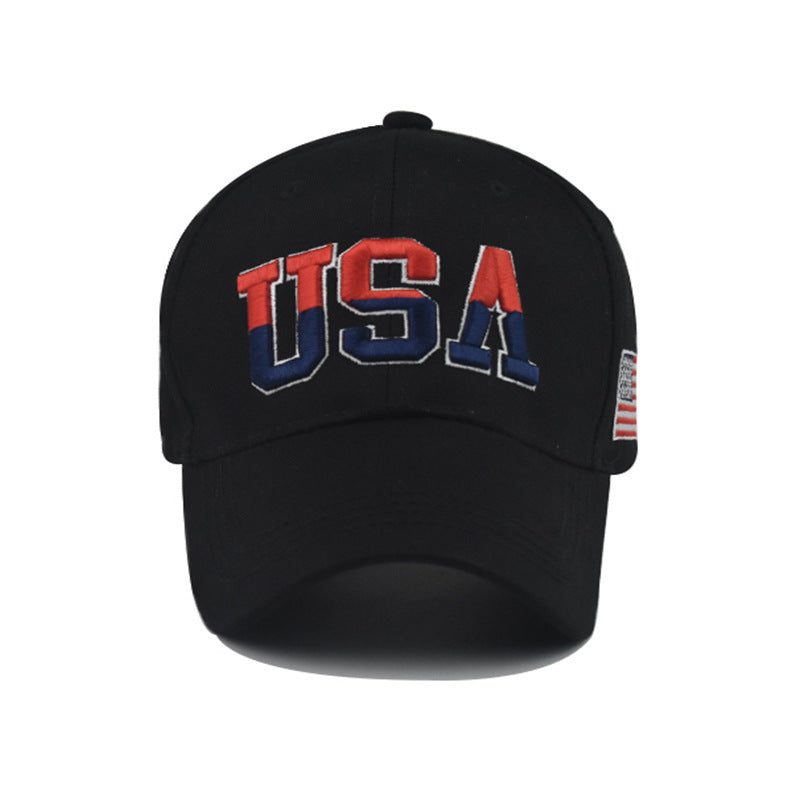 "Double Color USA" Baseball Cap wholesale By Dozen(12pcs)