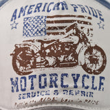 ”American Pride Motorcycle" DISTRESSED BASEBALL CAP wholesale BY DOZEN(12PCS)