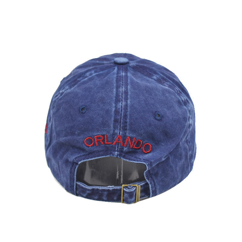 "Orlando" DISTRESSED BASEBALL CAP wholesale BY DOZEN(12PCS)