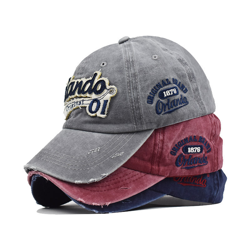 "Orlando" DISTRESSED BASEBALL CAP wholesale BY DOZEN(12PCS)