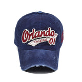 "Orlando" DISTRESSED BASEBALL CAP wholesale BY DOZEN(12PCS)