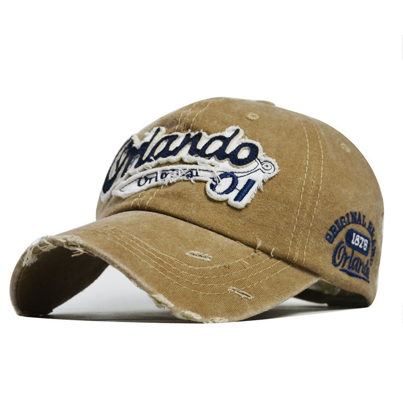 "Orlando" DISTRESSED BASEBALL CAP wholesale BY DOZEN(12PCS)