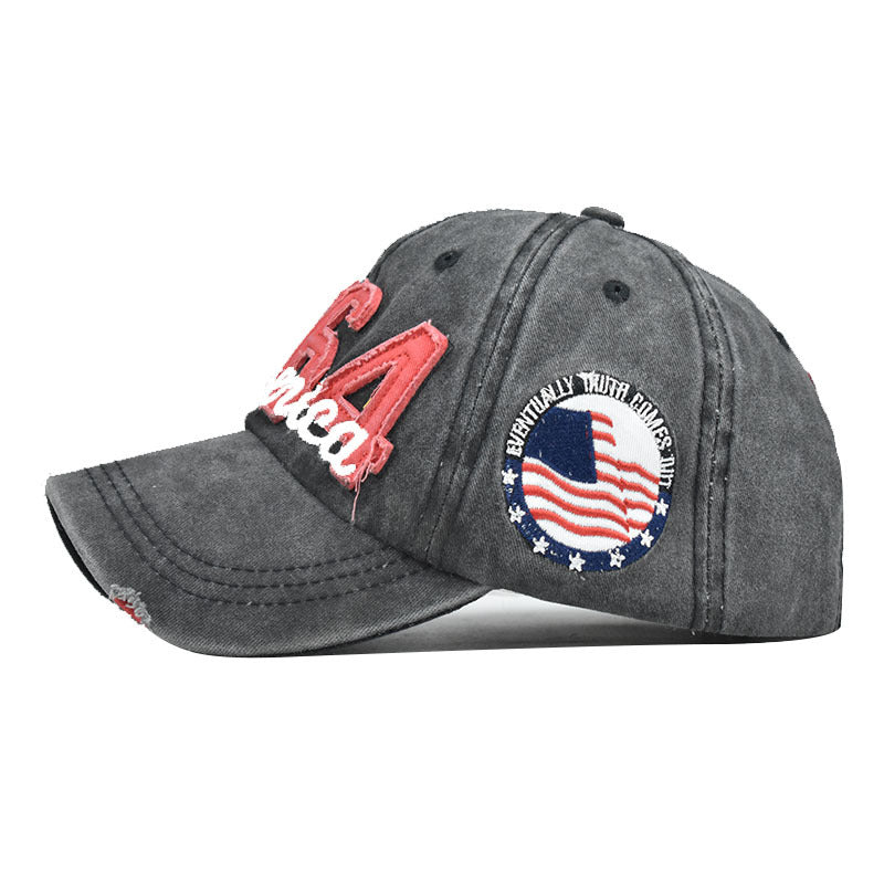 "1964 America" DISTRESSED BASEBALL CAP wholesale BY DOZEN(12PCS)