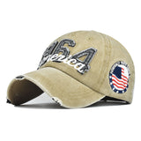 "1964 America" DISTRESSED BASEBALL CAP wholesale BY DOZEN(12PCS)