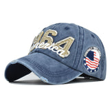 "1964 America" DISTRESSED BASEBALL CAP wholesale BY DOZEN(12PCS)