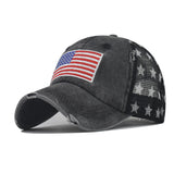 "US Flag" VENTED DISTRESSED BASEBALL CAP wholesale BY DOZEN(12PCS)