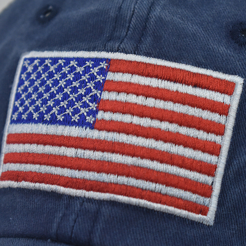 "US Flag" VENTED DISTRESSED BASEBALL CAP wholesale BY DOZEN(12PCS)