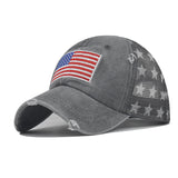 "US Flag" VENTED DISTRESSED BASEBALL CAP wholesale BY DOZEN(12PCS)