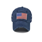 "US Flag" VENTED DISTRESSED BASEBALL CAP wholesale BY DOZEN(12PCS)