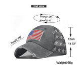 "US Flag" VENTED DISTRESSED BASEBALL CAP wholesale BY DOZEN(12PCS)