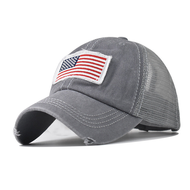 "US Flag" VENTED BASEBALL CAP wholesale BY DOZEN(12PCS)