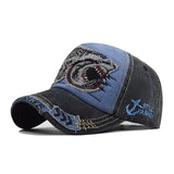 “Sharks" DISTRESSED BASEBALL CAP wholesale BY DOZEN(12pcs)