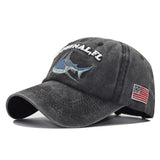 "Original, FL" Shark DISTRESSED BASEBALL CAP wholesale BY DOZEN(12pcs)