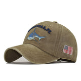 "Original, FL" Shark DISTRESSED BASEBALL CAP wholesale BY DOZEN(12pcs)