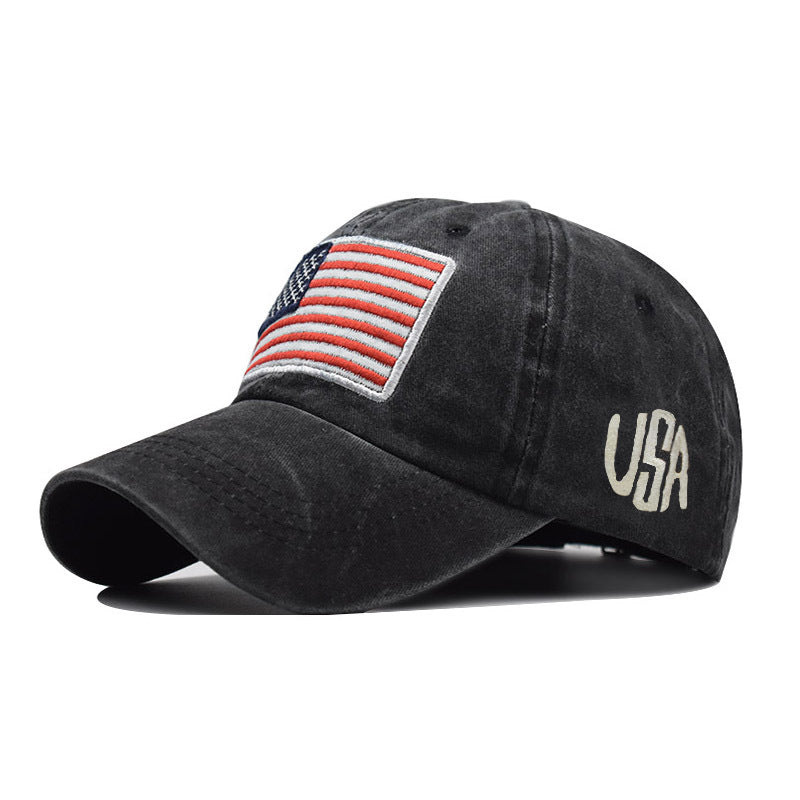 "US Flag" DISTRESSED BASEBALL CAP wholesale BY DOZEN(12pcs)