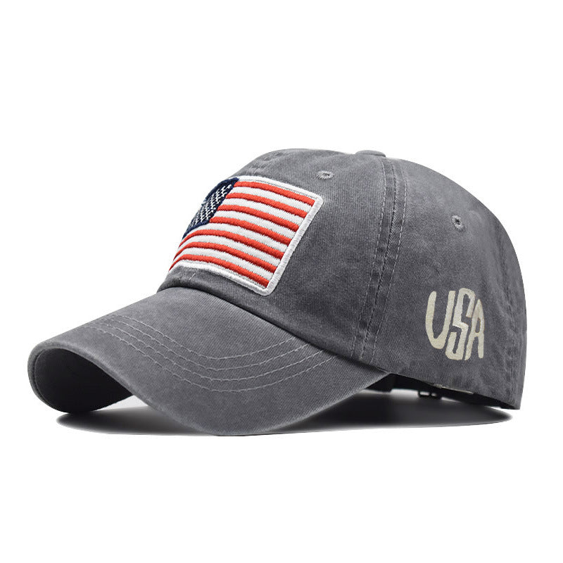 "US Flag" DISTRESSED BASEBALL CAP wholesale BY DOZEN(12pcs)