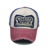 ”Motors Racing Team" DISTRESSED BASEBALL CAP wholesale BY DOZEN(12PCS)