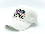 "XOXO" DISTRESSED Vintage BASEBALL CAP WHOLESALE BY DOZEN(12PCS)