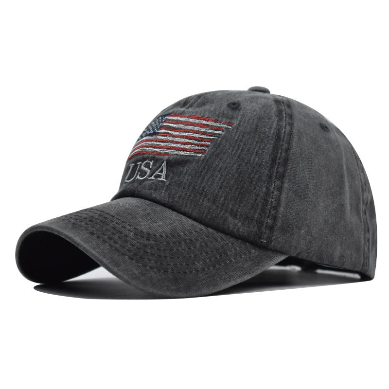 "USA Flag" DISTRESSED BASEBALL CAP wholesale BY DOZEN(12PCS)