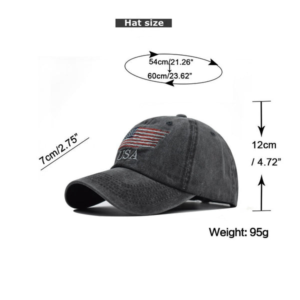 "USA Flag" DISTRESSED BASEBALL CAP wholesale BY DOZEN(12PCS)