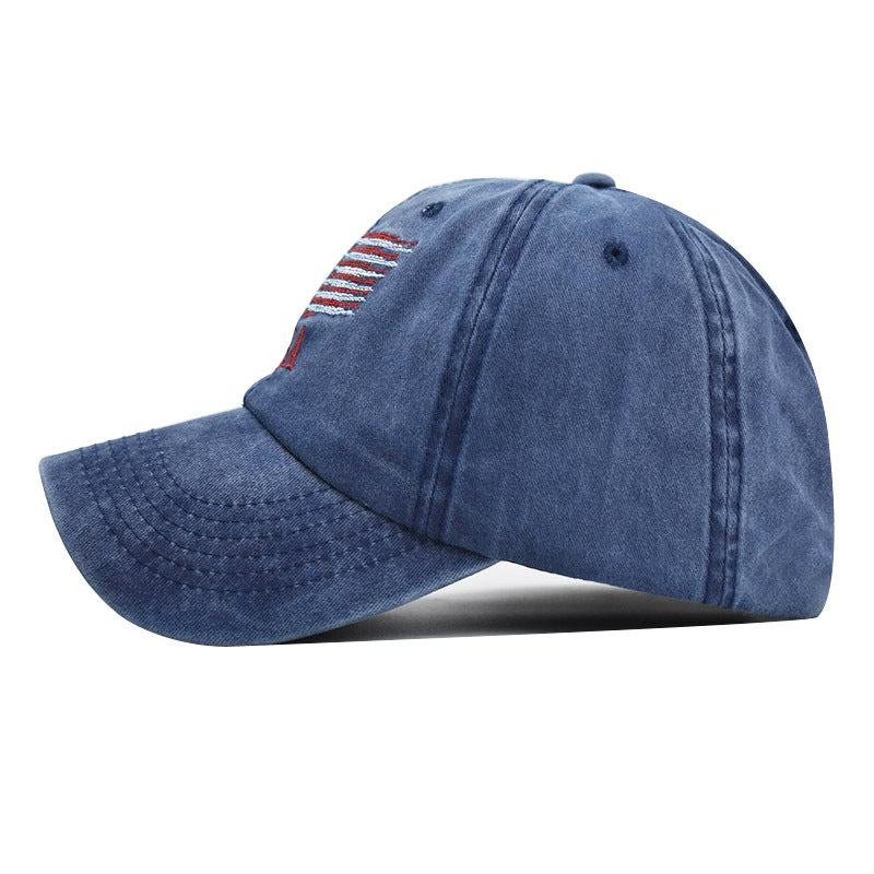 "USA Flag" DISTRESSED BASEBALL CAP wholesale BY DOZEN(12PCS)