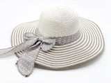 "Polka dot Strips" WIDE BRIM WOMEN'S SUN HAT WHOLESALE