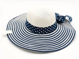 "Polka dot Strips" WIDE BRIM WOMEN'S SUN HAT WHOLESALE