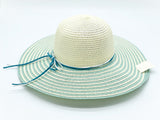 "Double Strips" wide brim women's sun hat wholesale